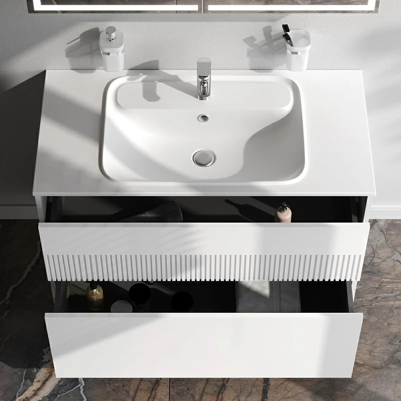 Тумба под раковину 100 AM.PM Func M8FFUX1002WM белая матовая