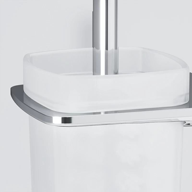 Ершик для унитаза AM.PM Inspire 2.0 A50A33400 со стеклянной настенной подставкой, хром