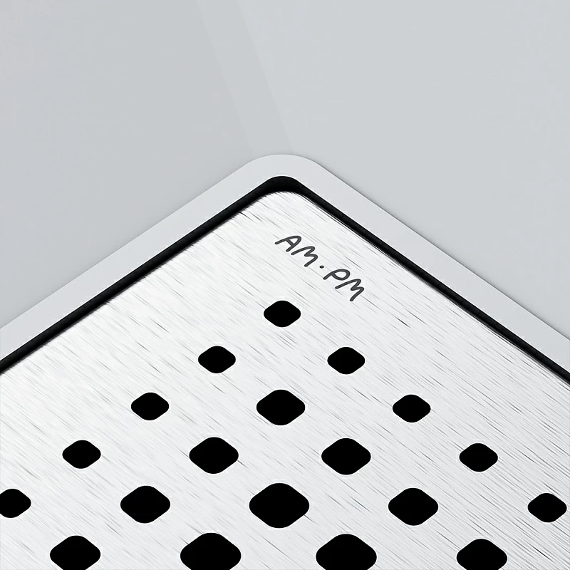 Душевой трап 10x10 AM.PM MasterFlow W01BD-P11-010-01SB комбинированный затвор со стальной матовой решеткой