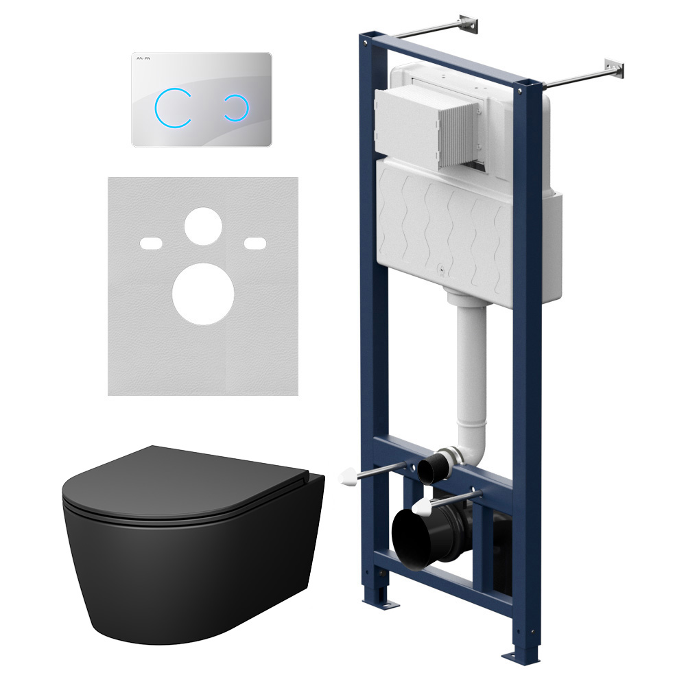 Инсталляция с подвесным унитазом Aquaspin и клавишей Touchless Func IS450B01.8F1900MB