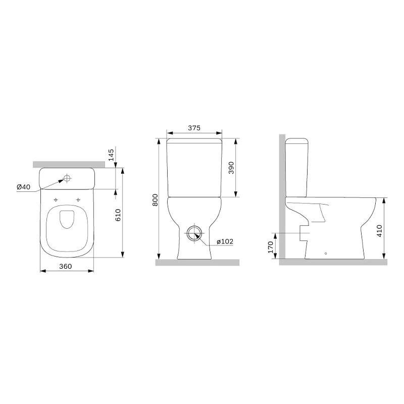 Унитаз напольный AM.PM Sunny 2.0 C85C8601SC безободковый с сиденьем микролифт, белый