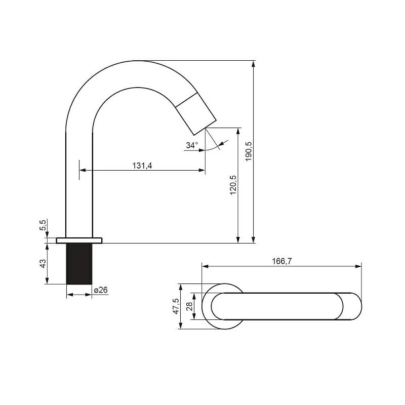 Смеситель для раковины Damixa Scandinavian Pure 360290300 сенсорный