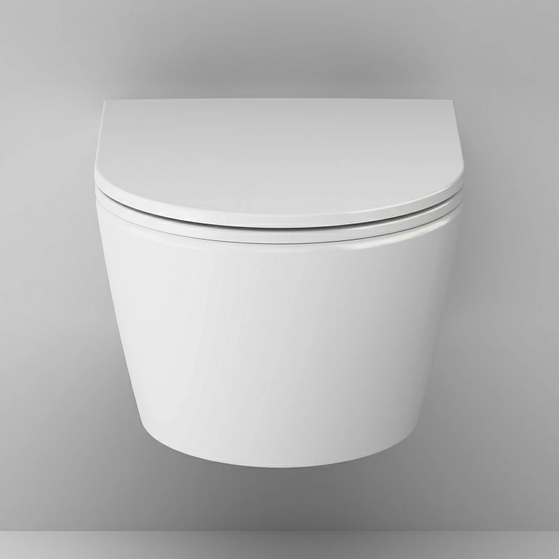 Унитаз подвесной AM.PM Func C8F1700SC (глубина 49 см) безободковый с сиденьем микролифт, белый