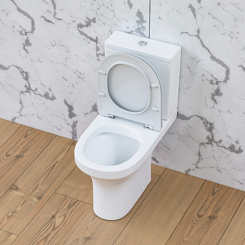 Унитаз напольный Damixa Skyline DX35C8600SC безободковый с сиденьем микролифт, белый