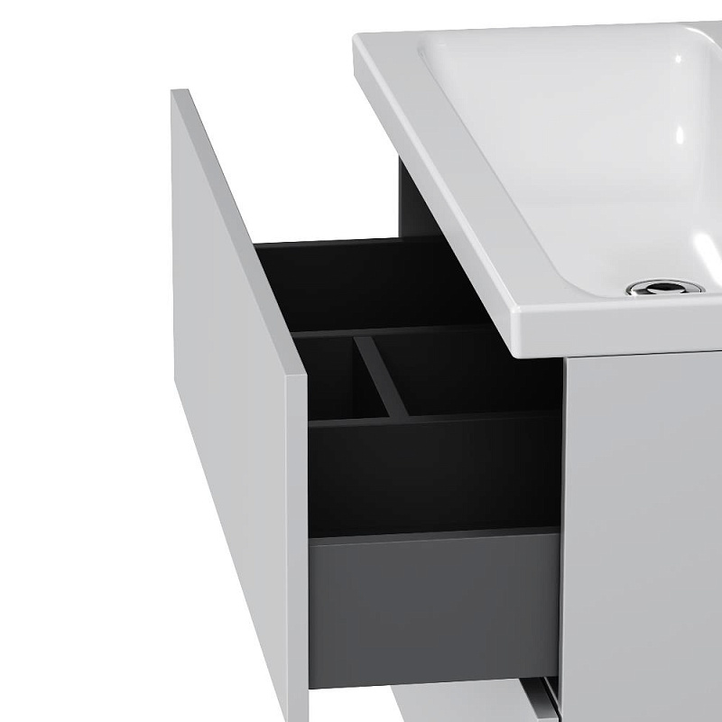 Тумба с раковиной 80 AM.PM Gem M90-FHX0802WG-WCC0802WG подвесная, белый глянец