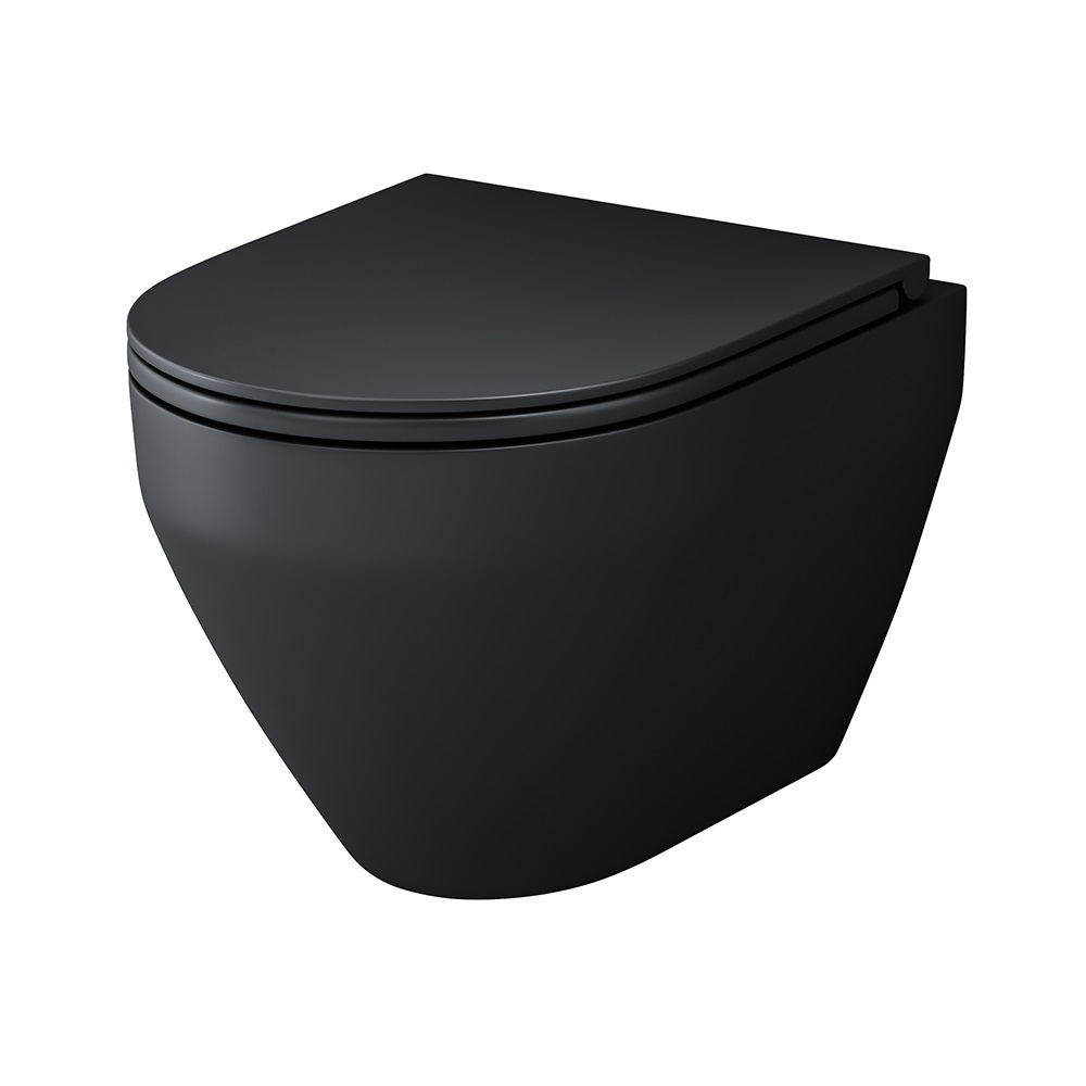 Набор подвесной унитаз с гигиеническим душем, черный Spirit V2.0 CK70H1103B, Черный
