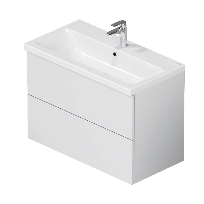 Тумба с раковиной 80 AM.PM Gem M90-FHX0802WG-WCC0802WG подвесная, белый глянец