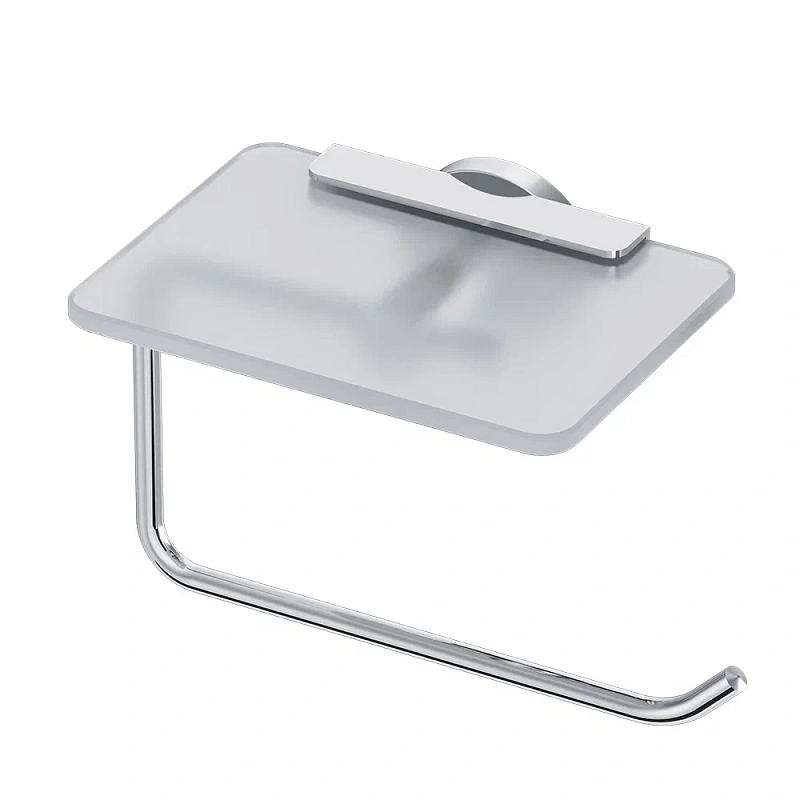 Держатель для туалетной бумаги настенный AM.PM X-Joy A85A341500 со стеклянной полочкой, хром