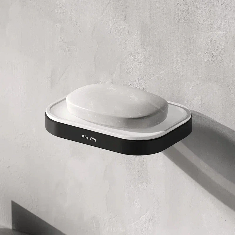 Мыльница стеклянная настенная AM.PM Func A8F34222 черная