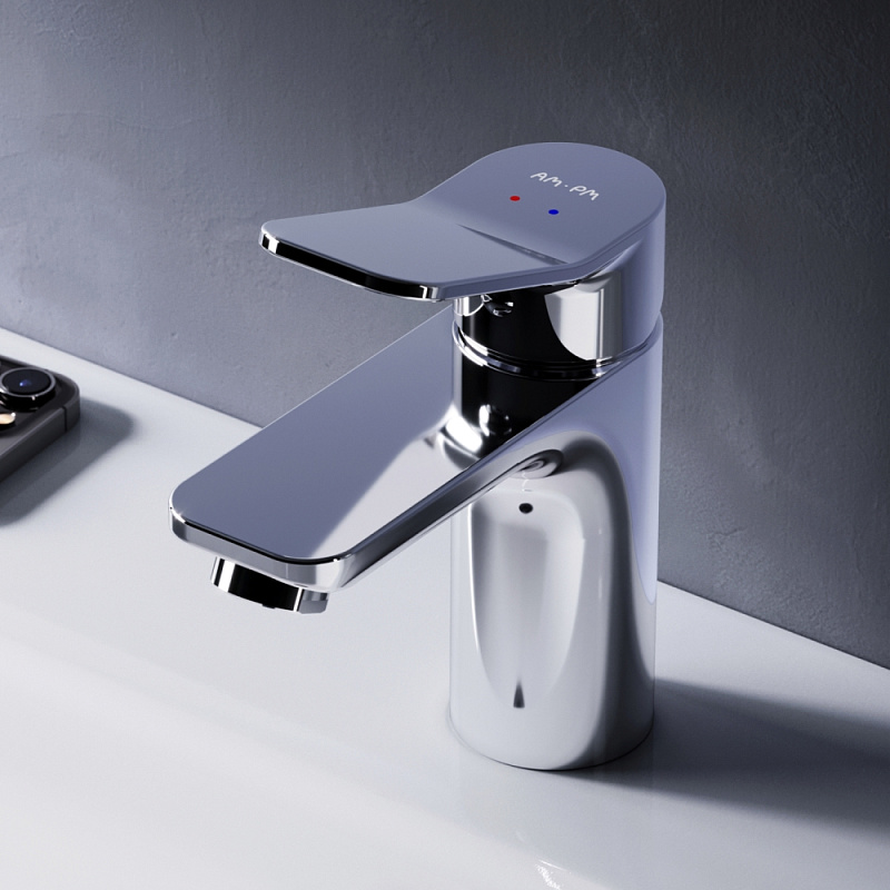 Смеситель для раковины (умывальника) AM.PM X-Joy F85A82100 с донным клапаном, хром