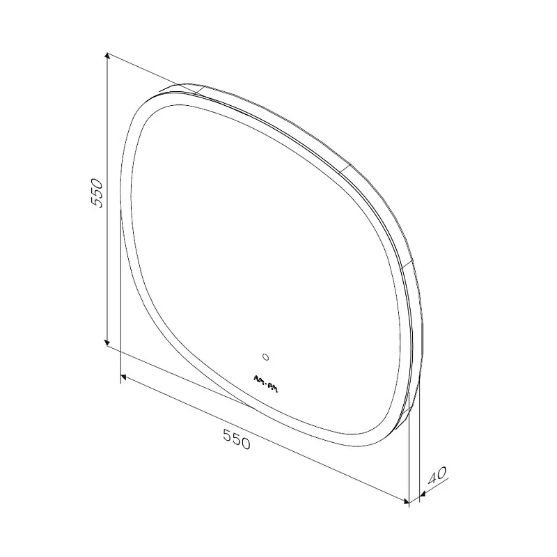 Зеркало с подсветкой в ванную закругленное 55 AM.PM Func M8FMOX0551WGS сенсорное