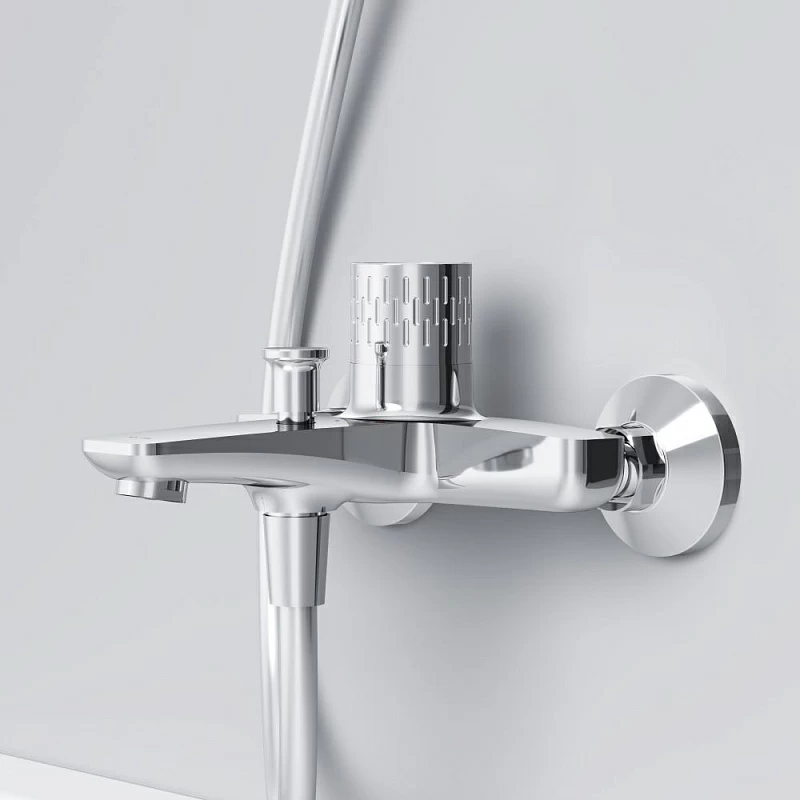 Смеситель для ванны и душа AM.PM Gem F90A10400 с индикацией температуры, хром