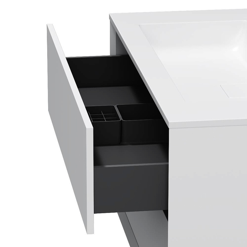 Тумба с раковиной 100 AM.PM Libre M60-FHX1002WM-WPC100SWM подвесная белая матовая