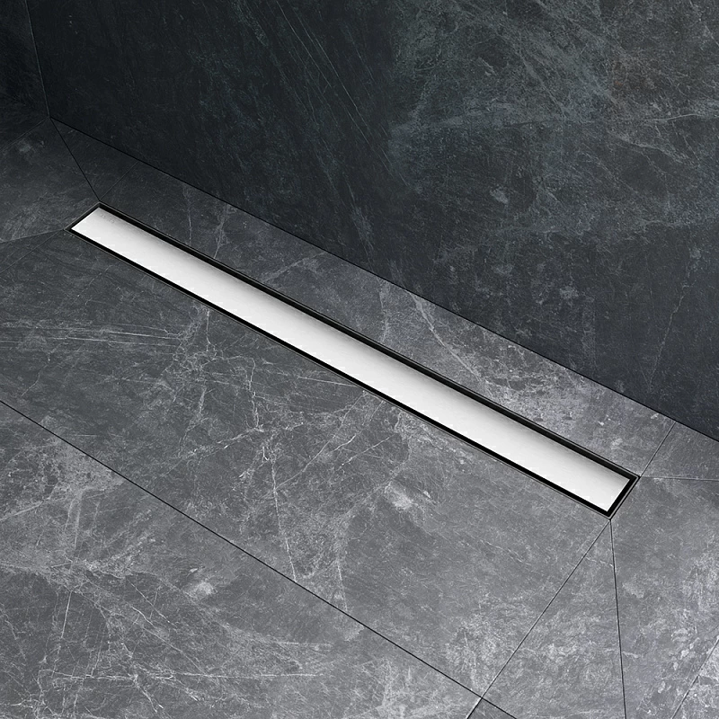 Душевой трап (лоток) 80 AM.PM MasterFlow W01SC-U11-080-04SB комбинированный затвор со стальной матовой решеткой под плитку