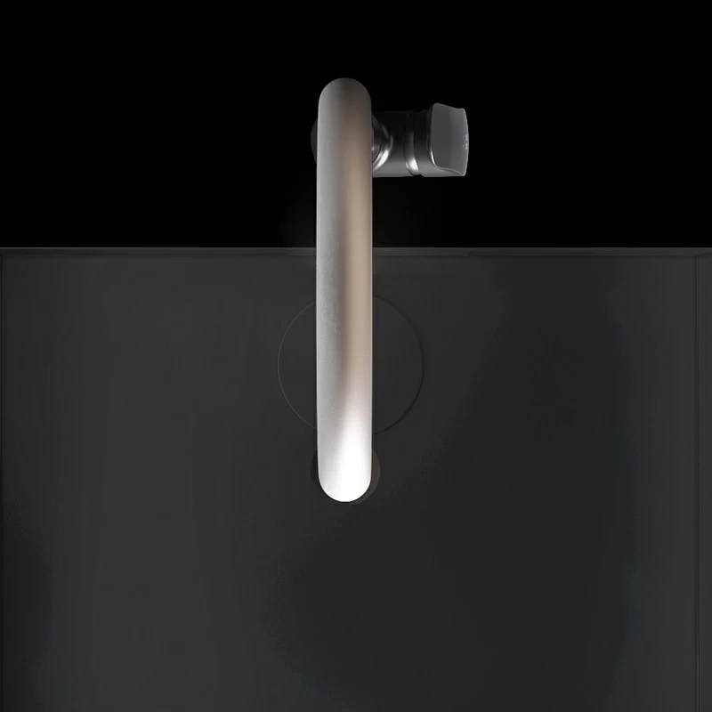 Смеситель для кухни AM.PM Like F8007826 высокий, черный, с бежевым гибким изливом и каналом питьевой воды