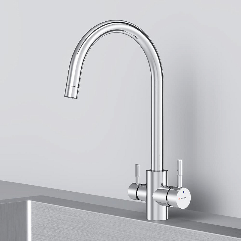 Смеситель для кухни AM.PM X-Joy S F85B07700 высокий, с каналом питьевой воды, хром