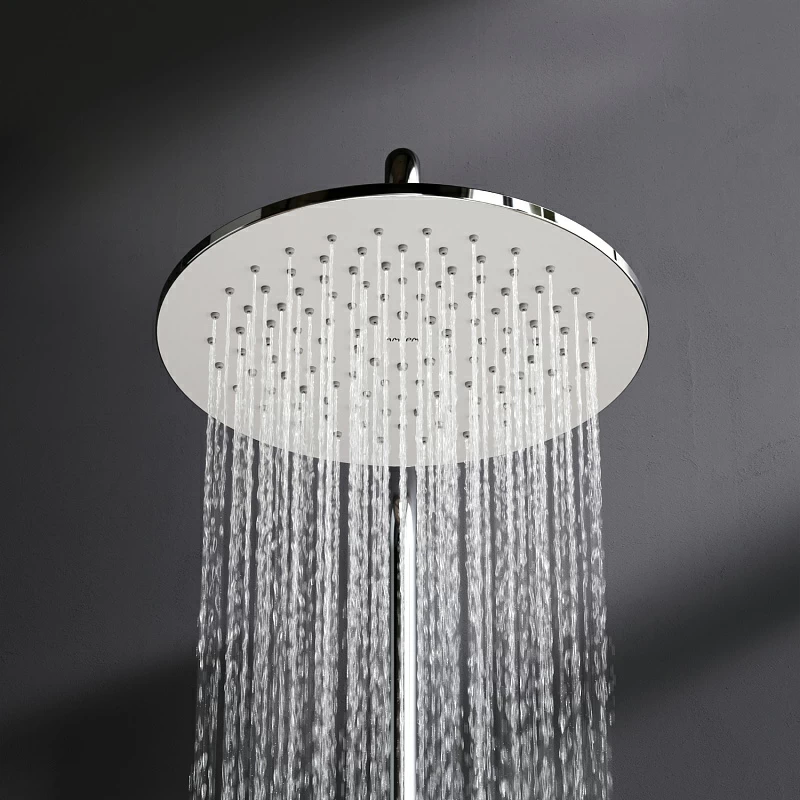 Душевая система AM.PM Gem F0790420 стойка с тропическим душем, термостатом, хром