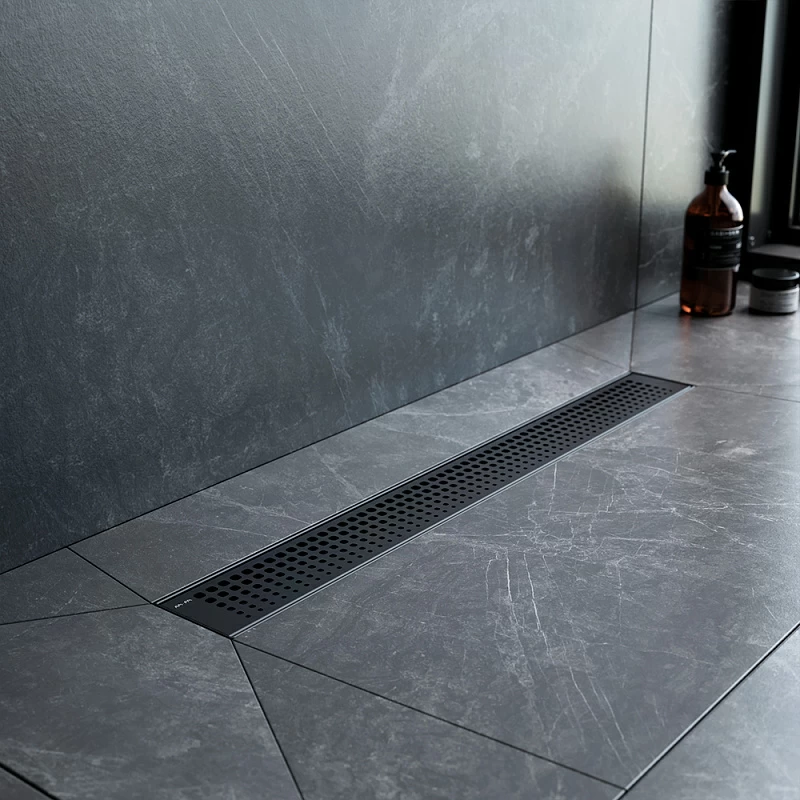 Душевой трап (лоток) 60 AM.PM MasterFlow W01SC-P11-060-01BM комбинированный затвор с черной матовой решеткой