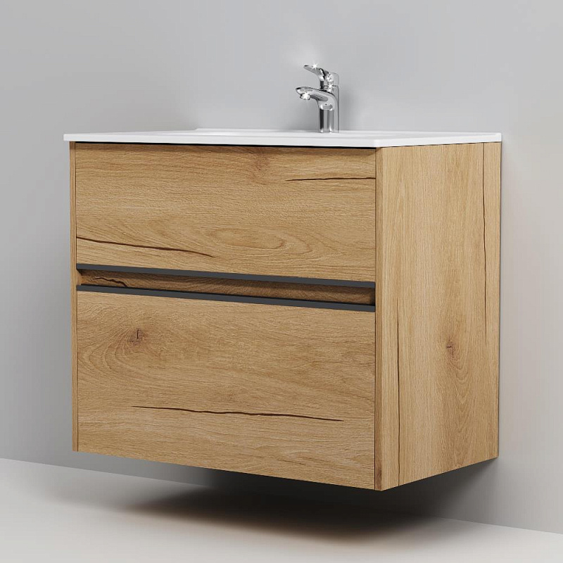 Тумба под раковину 80 AM.PM Sense M7BFUX0802OF подвесная/напольная на ножках, светлое дерево