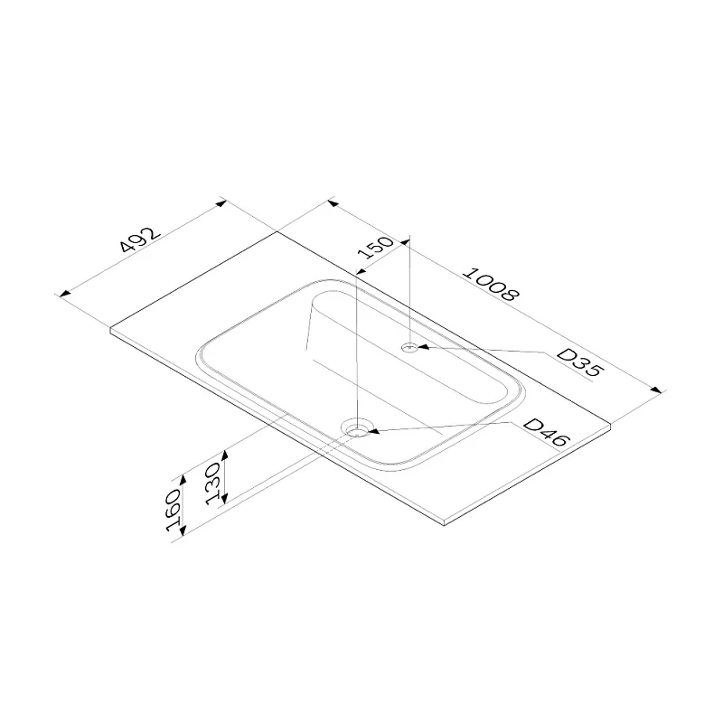 Раковина мебельная 100 AM.PM Func M8FWPC1000WM белая встраиваемая
