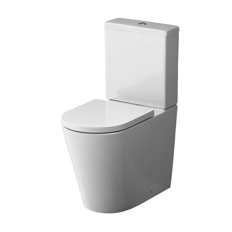 Унитаз-компакт напольный AM.PM Flash C9H8600LMSC безободковый с сиденьем микролифт, белый