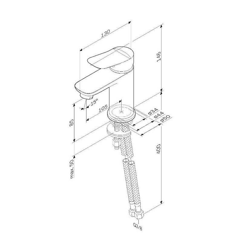 Смеситель для раковины (умывальника) AM.PM Force F9F02200 хром
