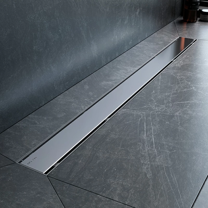 Душевой трап (лоток) 90 AM.PM PrimeFlow W02SC-U11-090-04SB комбинированный затвор со стальной матовой решеткой под плитку