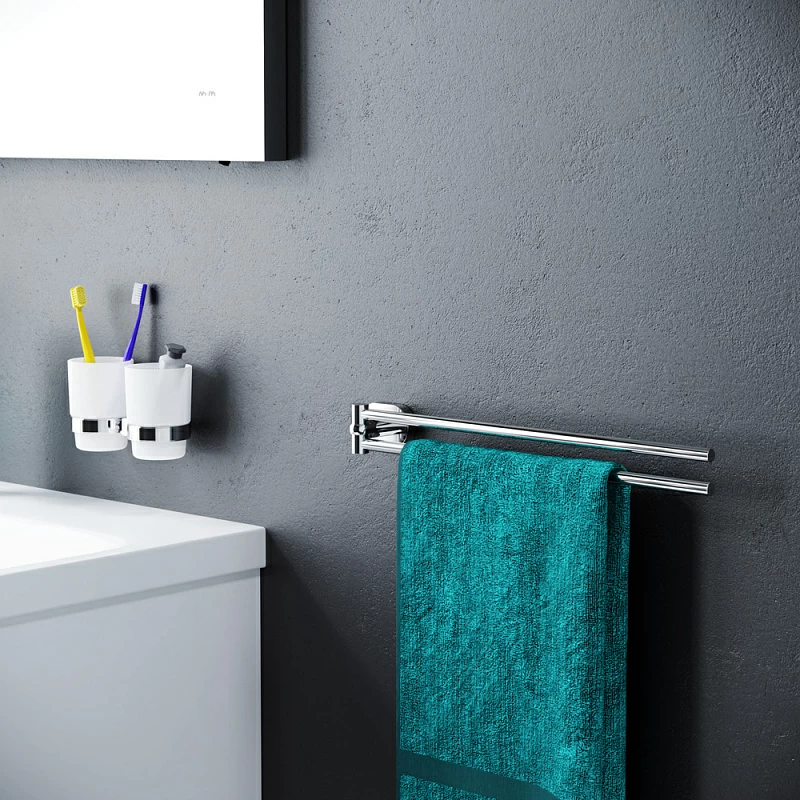 Вешалка для полотенец AM.PM Sense L A7432600 поворотная двойная хром