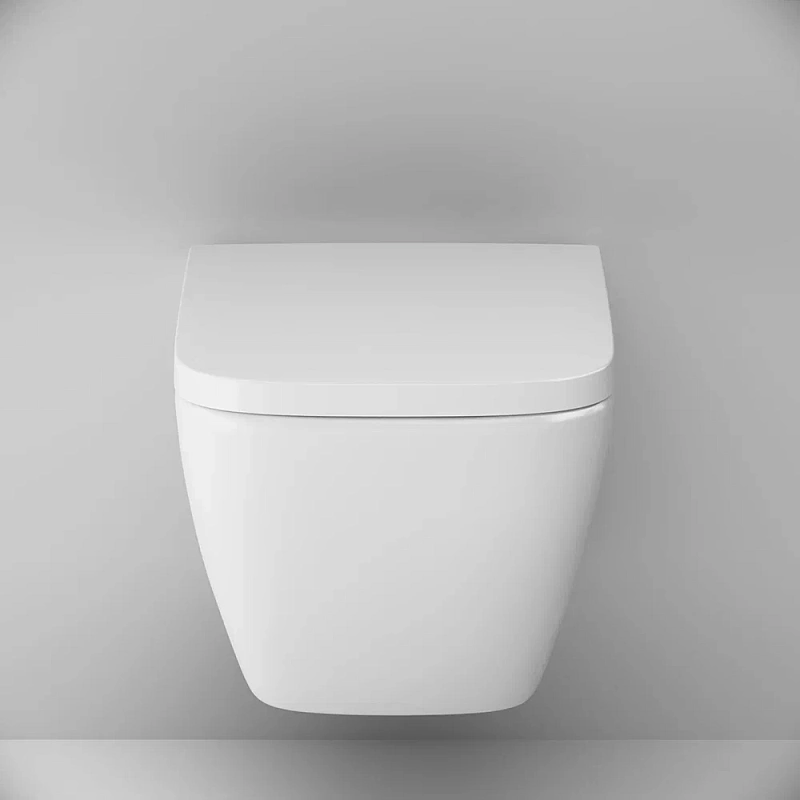 Унитаз подвесной безободковый с инсталляцией AM.PM Gem IS100251.901701 сиденьем микролифт, хром механ. клавишей