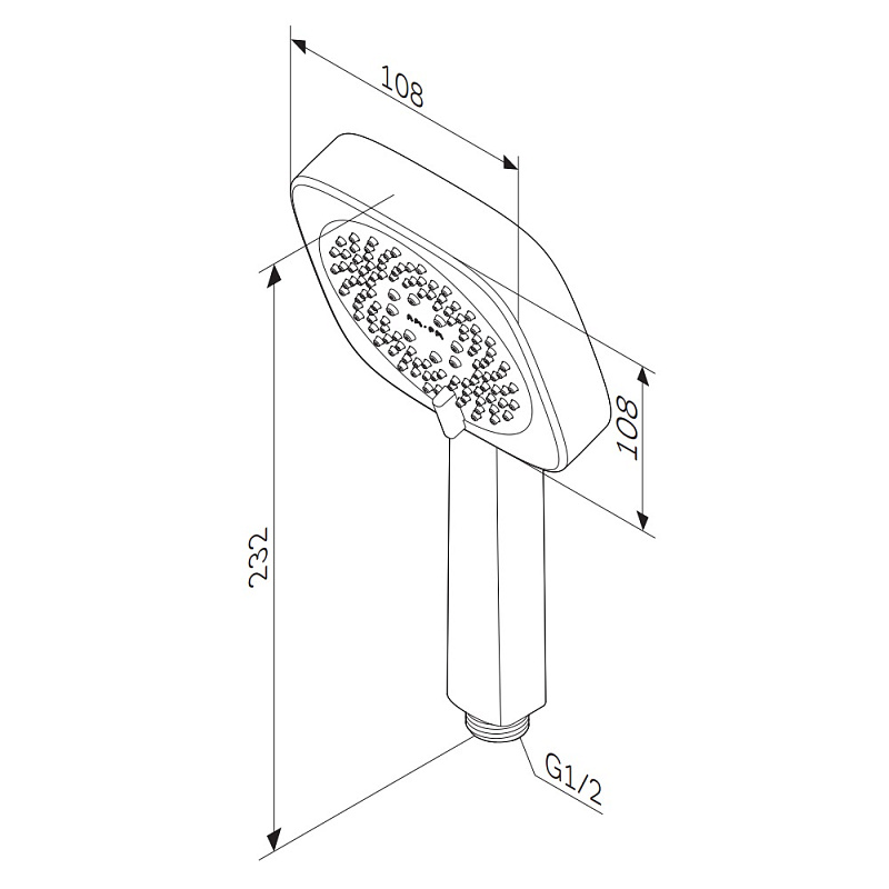 Лейка для душа AM.PM Above W F029W022 черная