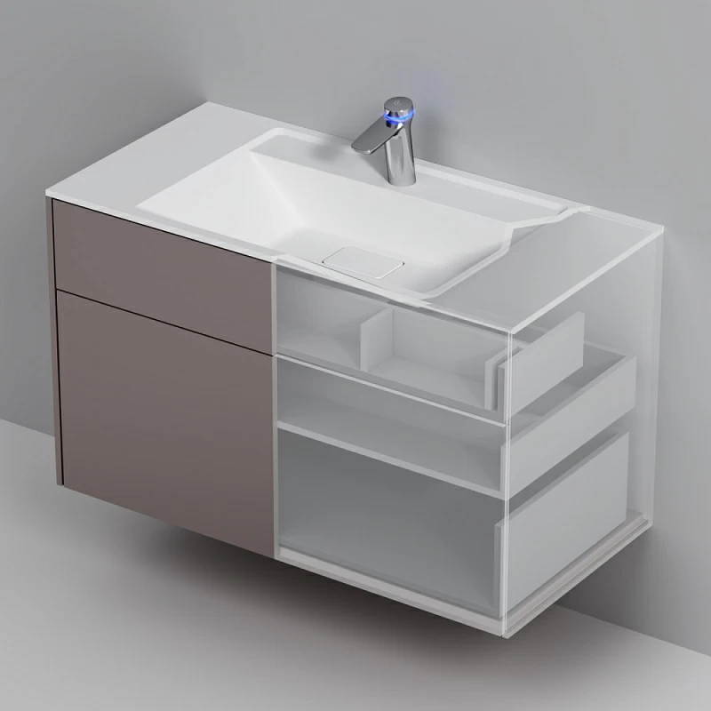 Тумба под раковину 100 AM.PM Inspire 2.0 M50AFHX1003EGM подвесная серая матовая