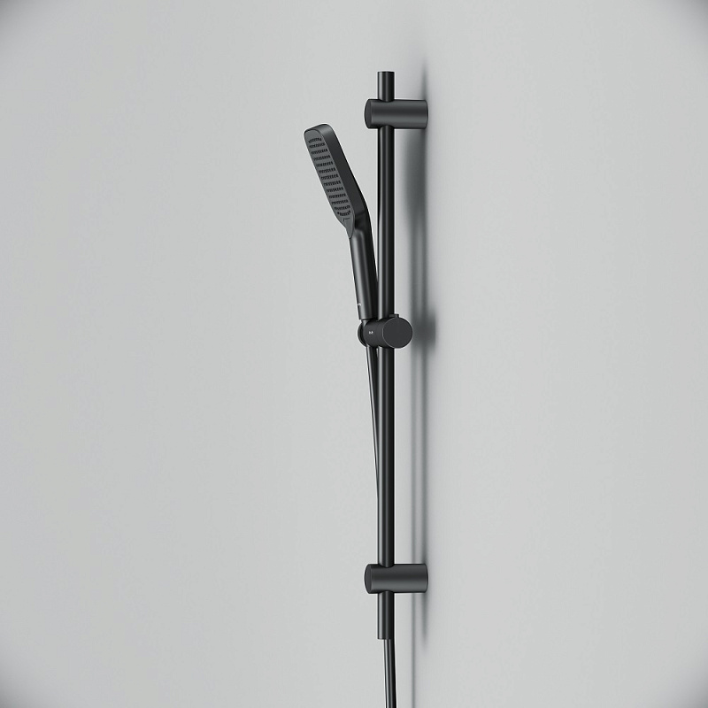 Душевой гарнитур AM.PM Func F018F022 штанга, шланг, лейка 3 режима, черный