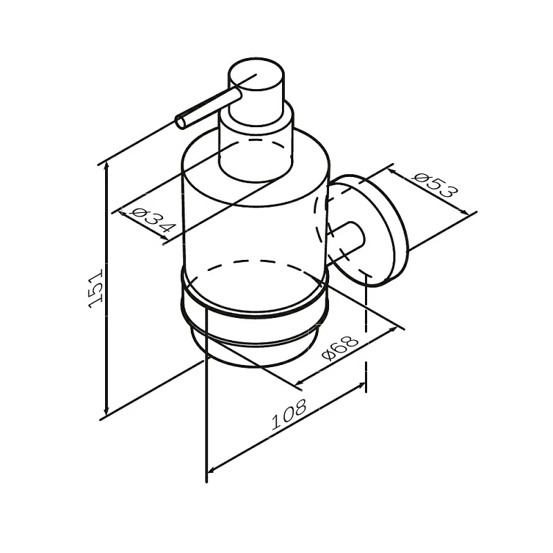 Дозатор для мыла настенный стеклянный AM.PM X-Joy A85A36944 розовое золото