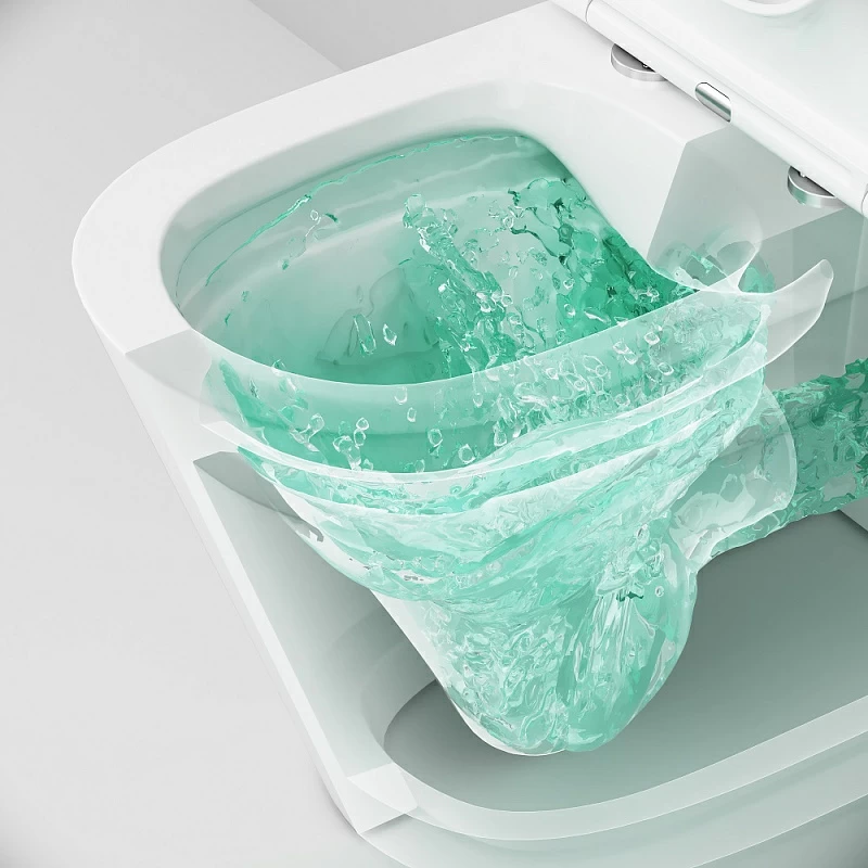 Унитаз напольный AM.PM Func C8F8600SC безободковый с сиденьем микролифт, белый