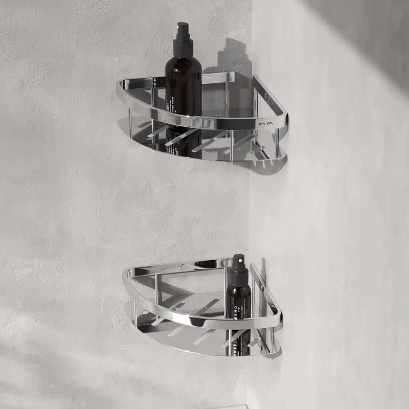 Полка в ванную угловая AM.PM Sense L A7454200 двухъярусная хром