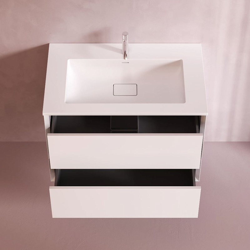 Тумба с раковиной 80 AM.PM Libre M60-FHX0802WM-WPC080SWM подвесная белая матовая