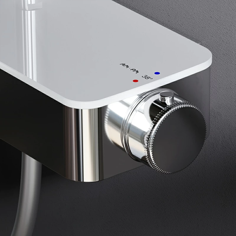 Душевая система AM.PM Inspire 2.0 F0750A400 стойка с тропическим душем, термостатом, хром