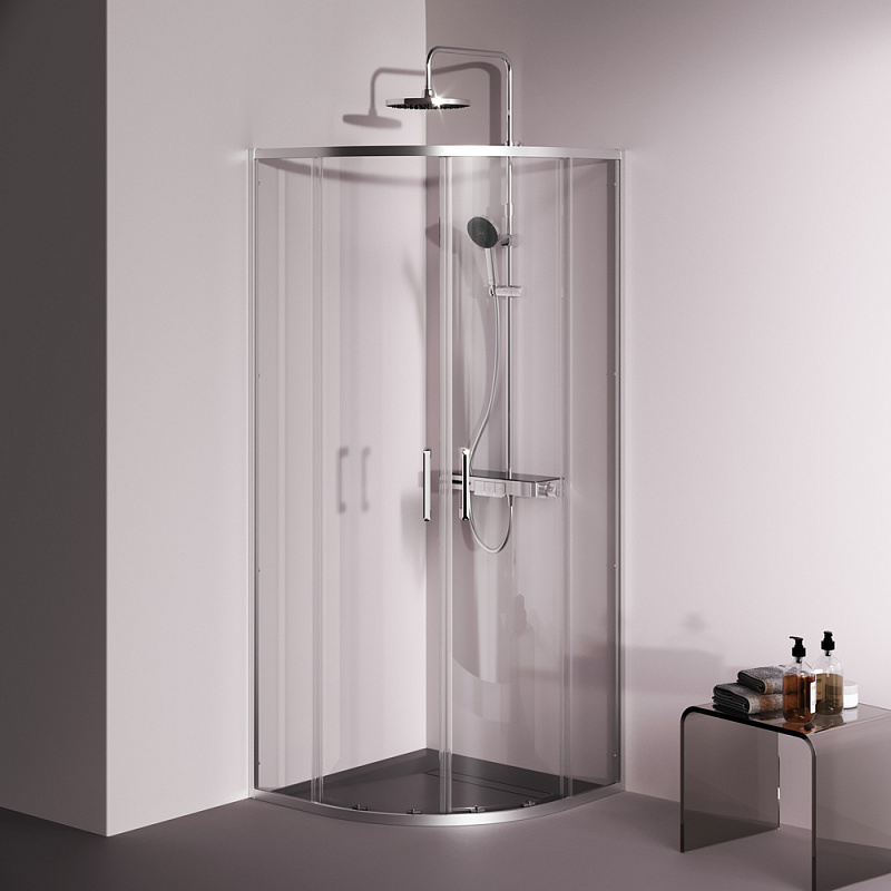 Душевое ограждение без поддона 80x80 AM.PM Above W9XG-401-8080-MT профиль серебристый