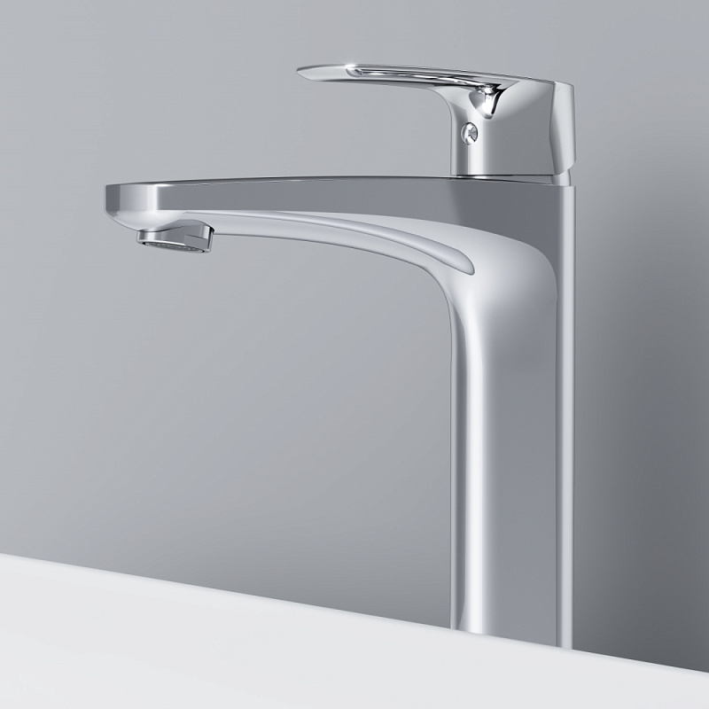 Смеситель для раковины (умывальника) AM.PM Gem F90A92200 высокий с донным клапаном, хром