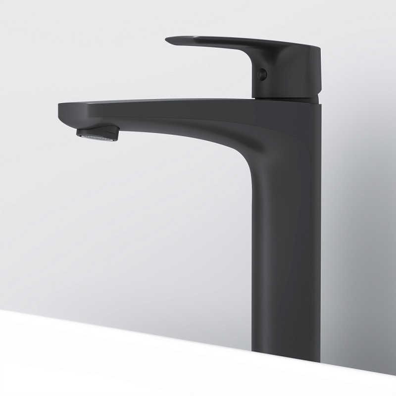 Смеситель для раковины (умывальника) AM.PM Gem F90A92022 высокий, черный