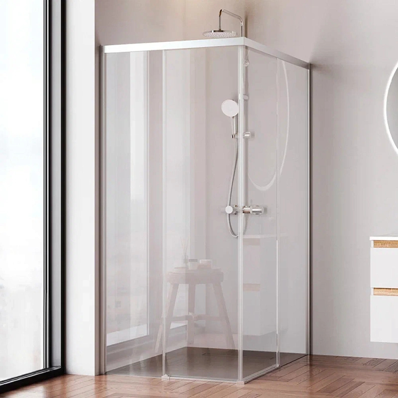 Душевое ограждение без поддона 90x120 AM.PM X-Joy W94G-403-120290-MT1K профиль серебристый