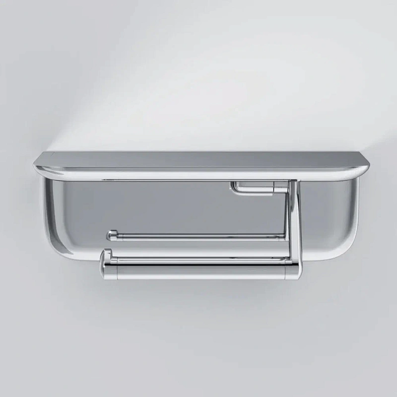 Держатель для туалетной бумаги настенный AM.PM Sensation A30341500 с полочкой, хром