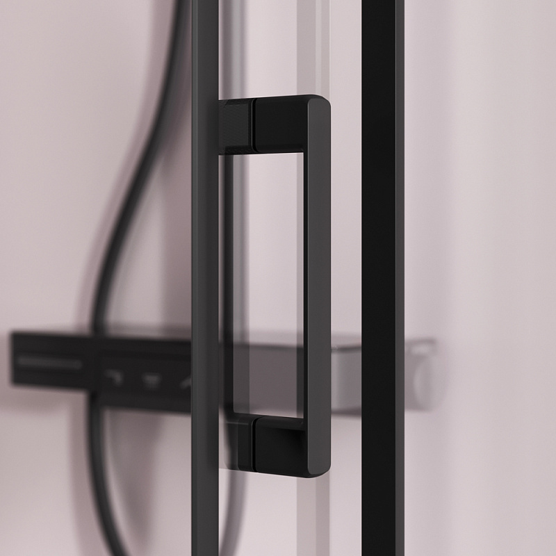 Душевое ограждение без поддона 100x100 AM.PM Above W9XG-403-100100-BT профиль черный