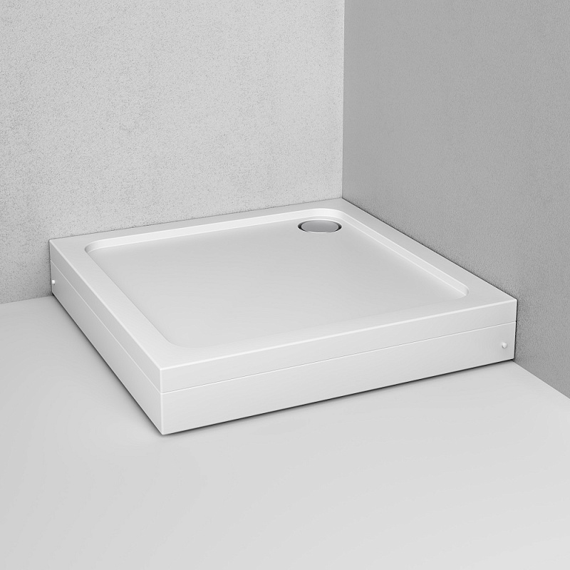 Поддон душевой 90x90 AM.PM Gem W90T-403-090W белый + сифон
