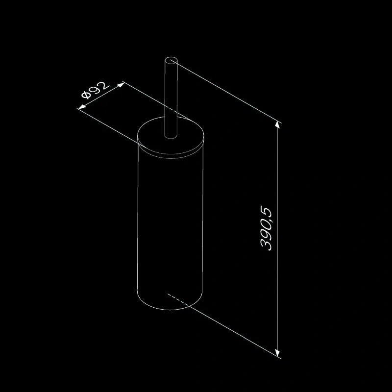 Ершик для унитаза AM.PM Sense L A7433600 с металлической настенной подставкой, сатин
