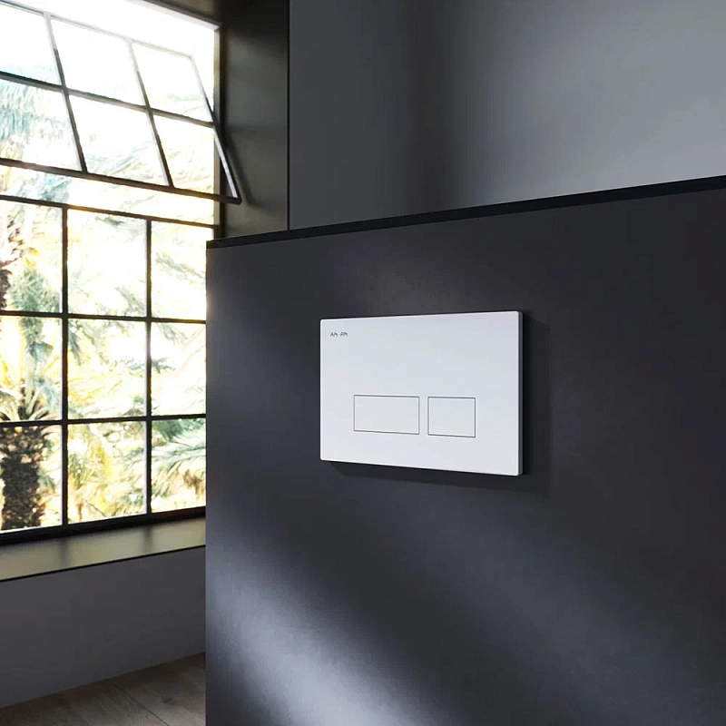 Клавиша смыва для инсталляции AM.PM Pro S I047001 пневматическая белая глянцевая