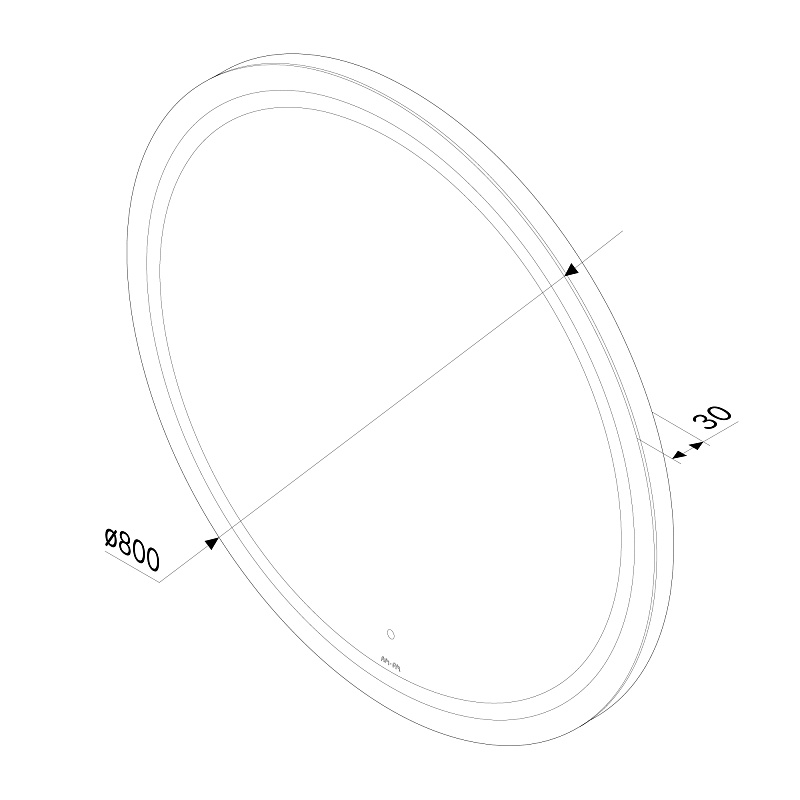 Зеркало с подсветкой в ванную круглое 80 AM.PM X-Joy M85AMOX0801WG сенсорное