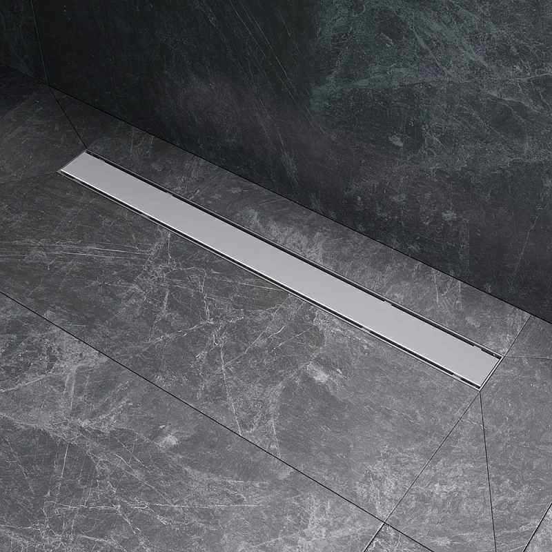 Душевой трап (лоток) 80 AM.PM PrimeFlow W02SC-U11-080-04SB комбинированный затвор со стальной матовой решеткой под плитку