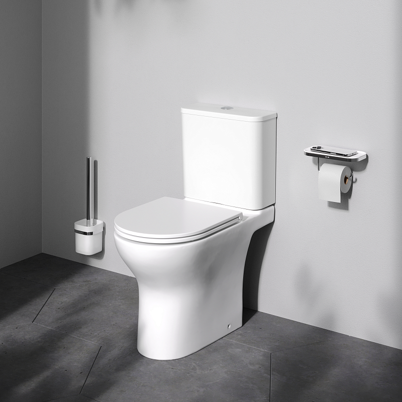 Унитаз-компакт напольный AM.PM Fresh C8B8900LMSC торнадо безободковый с сиденьем микролифт, белый