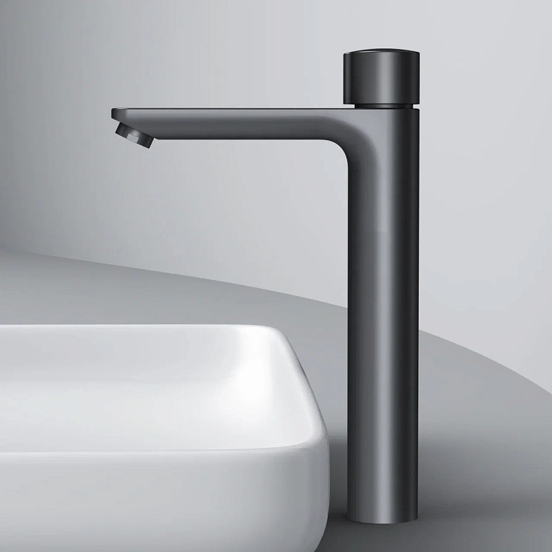 Смеситель для раковины (умывальника) AM.PM X-Joy F85A92522 высокий, черный